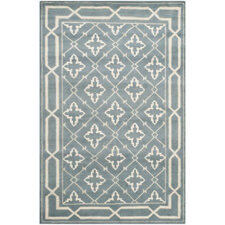Safavieh 8 x 10 ft. Large Rectangle Traditional Mosaic Blue and Beige Hand Knotted Rug MOS163A-8